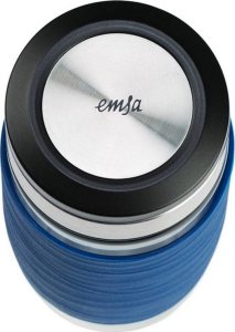 Emsa Emsa Tea Mug thermal tea mug 0.4 liters (blue/transparent, glass, screw cap) 6