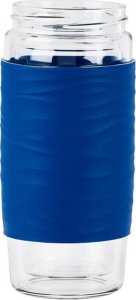 Emsa Emsa Tea Mug thermal tea mug 0.4 liters (blue/transparent, glass, screw cap) 7
