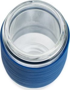 Emsa Emsa Tea Mug thermal tea mug 0.4 liters (blue/transparent, glass, screw cap) 8