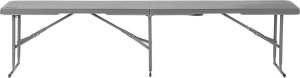 Saska Garden ŁAWKA CATERINGOWA SKŁADANA 183X28X43CM SZARA 3