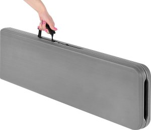 Saska Garden ŁAWKA CATERINGOWA SKŁADANA 183X28X43CM SZARA 6