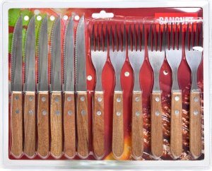 ZESTAW SZTUĆCÓW SZTUĆCE DO STEKÓW PIZZY 12 szt.BANQUET 3