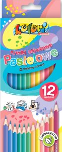 Tadeo Trading Kredki ołówkowe trójkątne PENMATE Kolori Premium pastelowe 12 kolorów+ 1