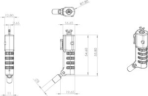 Linka zabezpieczająca Dicota Security lock with slim 3