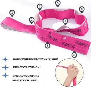 Guma, taśma do Yogi Joga / Różowa 2