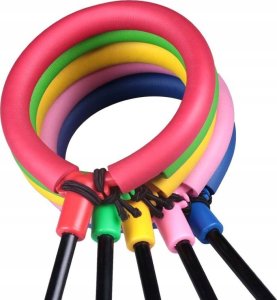 Hedo Hula hop skakanka na nogę składana dla dzieci z Diodami LED, żółta 4