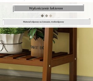 Springos Wielopoziomowa, trapezowa półka, stojak na kwiaty/ Kwietnik 3-poziomowy, 100 cm 3