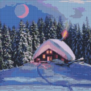 Norimpex Diamentowa mozaika - Za¶nieżona chata 40x40cm 1