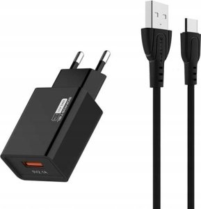 Ładowarka ŁADOWARKA SIECIOWA 2A + KABEL TYP-C CZARNY SOMOSTEL 2100mA USB-C SMS-A31> 4