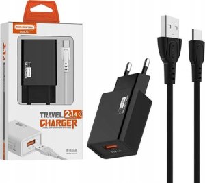Ładowarka ŁADOWARKA SIECIOWA 2A + KABEL TYP-C CZARNY SOMOSTEL 2100mA USB-C SMS-A31> 5