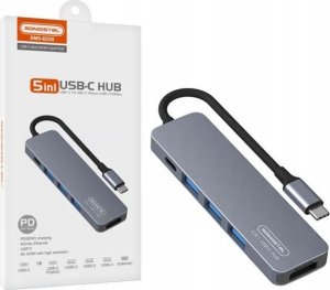 Adapter USB Verbatim ADAPTER HOST USB SOMOSTEL SMS-BZ08 PD 60W 1XTYP-C 2XUSB 2.0 1XUSB 3.0 1xHDMI DEX HUB> 1