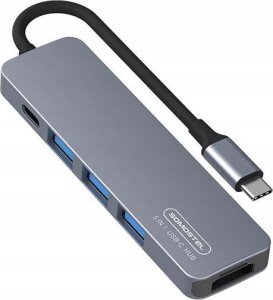 Adapter USB Verbatim ADAPTER HOST USB SOMOSTEL SMS-BZ08 PD 60W 1XTYP-C 2XUSB 2.0 1XUSB 3.0 1xHDMI DEX HUB> 3