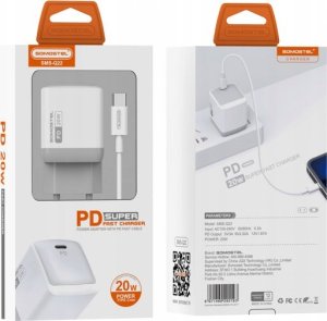 Ładowarka Vega ŁADOWARKA SIECIOWA  20W + KABEL PD IPHONE BIAŁA SOMOSTEL POWER DELIVERY SMS-Q22 PD> 3