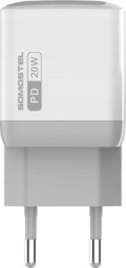 Ładowarka Vega ŁADOWARKA SIECIOWA 20W + KABEL PD TYP-C BIAŁA SOMOSTEL POWER DELIVERY SMS-Q22 PD> 2
