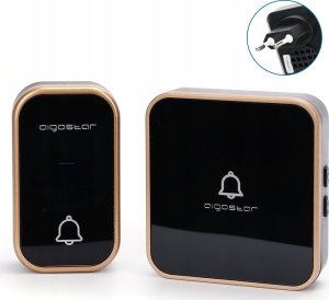 Orno Bezprzewodowy dzwonek do drzwi AC z własnym zasilaniem - czarno złoty, AIGOSTAR 4