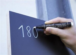 Pica-Marker Pica Permanent Marker INSTANT white, Bullet Tip, 1-4mm Retail 4