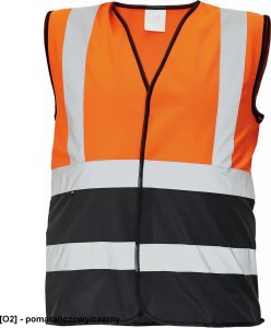 CERVA LYNX DUO - kamizelka odblaskowa KOLOROWA z kontrastowym kolorem u dołu - pomarańczowy/czarny 2XL 8