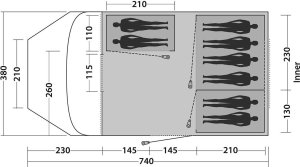 Namiot turystyczny Easy Camp Namiot rodzinny 8 - osobowy Easy Camp Palmdale 800 Lux Uniwersalny 4