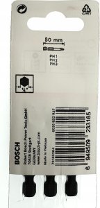 Bosch ZESTAW BITOW IMPACT CONTROL 3 SZT. 50MM / PH1, PH2, PH3 / BOSCH 9