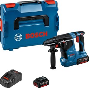 Młotowiertarka Bosch Bosch Cordless Hammer Drill GBH 18V-24 C Professional, 18V (blue/black, 2x Li-Ion battery 5.0Ah, Bluetooth, in L-BOXX) 1