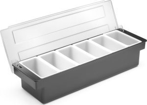 Royal Catering Pojemnik barmański organizer na dodatki do drinków koktajli - 6 wkładów Pojemnik barmański organizer na dodatki do drinków koktajli - 6 wkładów 4