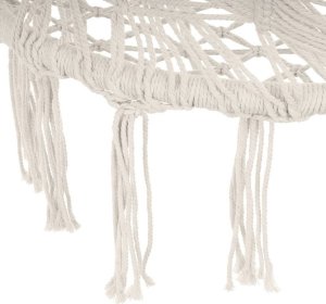 Saska Garden HAMAK AŻUROWY FOTEL WISZĄCY BOCIANIE GNIAZDO 80x60CM BIAŁY NEW STYL 7