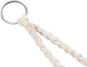 Saska Garden HAMAK AŻUROWY FOTEL WISZĄCY BOCIANIE GNIAZDO 80x60CM BIAŁY NEW STYL 8