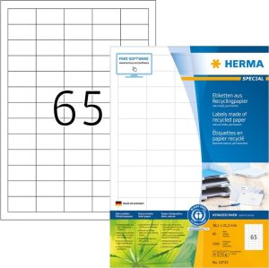 Herma HERMA Etiketten A4 38,1x21,2   mm Rec.Blauer Engel 5200 St. 1