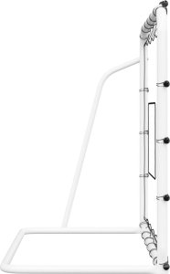 vidaXL Rebounder do piłki nożnej, biało-czarny, 184x61x123 cm, stal/PE 4