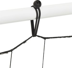 vidaXL Rebounder do piłki nożnej, biało-czarny, 184x61x123 cm, stal/PE 5