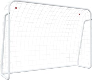 vidaXL vidaXL Bramka piłkarska z siatką, biała, 214x75x152 cm 2