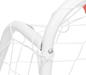 vidaXL Bramka piłkarska z siatką, biała 125x96x60 cm, stal i poliester 5