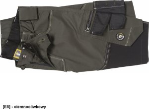 CERVA NEURUM CLASSIC szorty - męskie szorty robocze, elastyczny materiał Trifibetex, 6 kieszeni, odblaski, 62 % bawełna , 35 % - ciemnooliwkowy 62 2