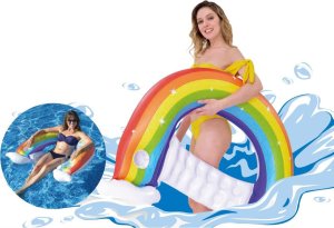 JiLong DMUCHANY LEŻAK FOTEL WODNY TĘCZA 107x95x23CM 37606 2