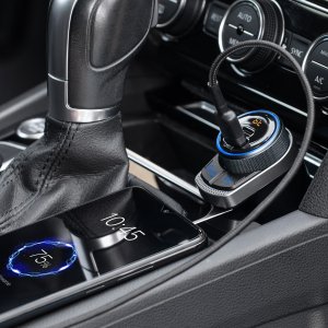 Transmiter FM PeiYing Transmiter samochodowy FM z funkcją bluetooth. 9