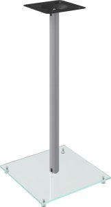 vidaXL vidaXL Stojaki pod głośniki, 2 szt, srebrne, szkło hartowane, 1 słupek 4