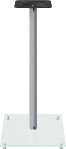 vidaXL vidaXL Stojaki pod głośniki, 2 szt, srebrne, szkło hartowane, 1 słupek 6