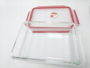 Emsa Emsa Clip&Close Glass Food Container 1,3 L  red 13