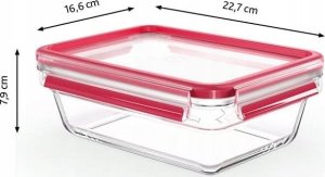 Emsa Emsa Clip&Close Glass Food Container 1,3 L  red 14