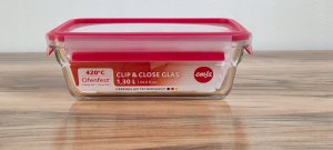 Emsa Emsa Clip&Close Glass Food Container 1,3 L  red 4