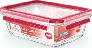 Emsa Emsa Clip&Close Glass Food Container 1,3 L  red 6