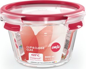 Emsa Emsa Clip&Close Glass Food Container 900 ml red 5