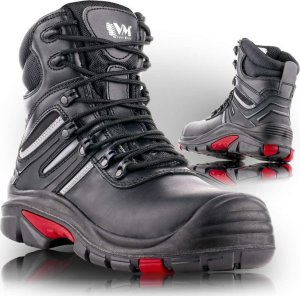 VM Footwear HOUSTON S3 HRO SRC WR CI 5490 VM-5490-S3 - skórzane trzewiki wysokie ochronne, membrana FREE-TEX, podnosek kopozyt, wkładka kevlar antyprzebiciowa, PU/GUMA 41 1