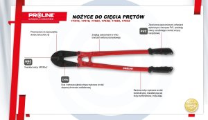 Pro-Line NOŻYCE DO PRĘTÓW 450MM/18",fi8MM/6MM,CRMO,HRC58-62,PROLINE 5