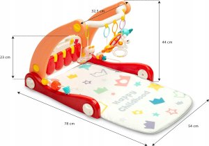 Toyz 2W1 CHODZIK Z MATĄ MUZYCZNĄ PINK 11