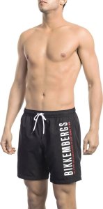 Bikkembergs Modny, markowy strój kapielowy Bikkembergs Beachwear model BKK1MBM03 kolor Czarny. Odzież męska. Sezon: S 1