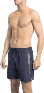 Bikkembergs Modny, markowy strój kapielowy Bikkembergs Beachwear model BKK1MBM06 kolor Niebieski. Odzież męska. Sezon: M 1