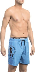 Bikkembergs Modny, markowy strój kapielowy Bikkembergs Beachwear model BKK1MBM07 kolor Niebieski. Odzież męska. Sezon: M 1