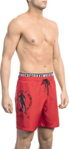 Bikkembergs Modny, markowy strój kapielowy Bikkembergs Beachwear model BKK1MBM07 kolor Czerwony. Odzież męska. Sezon: L 1