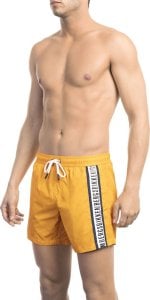 Bikkembergs Modny, markowy strój kapielowy Bikkembergs Beachwear model BKK1MBS02 kolor Pomarańczowy. Odzież męska. Sezon: M 1